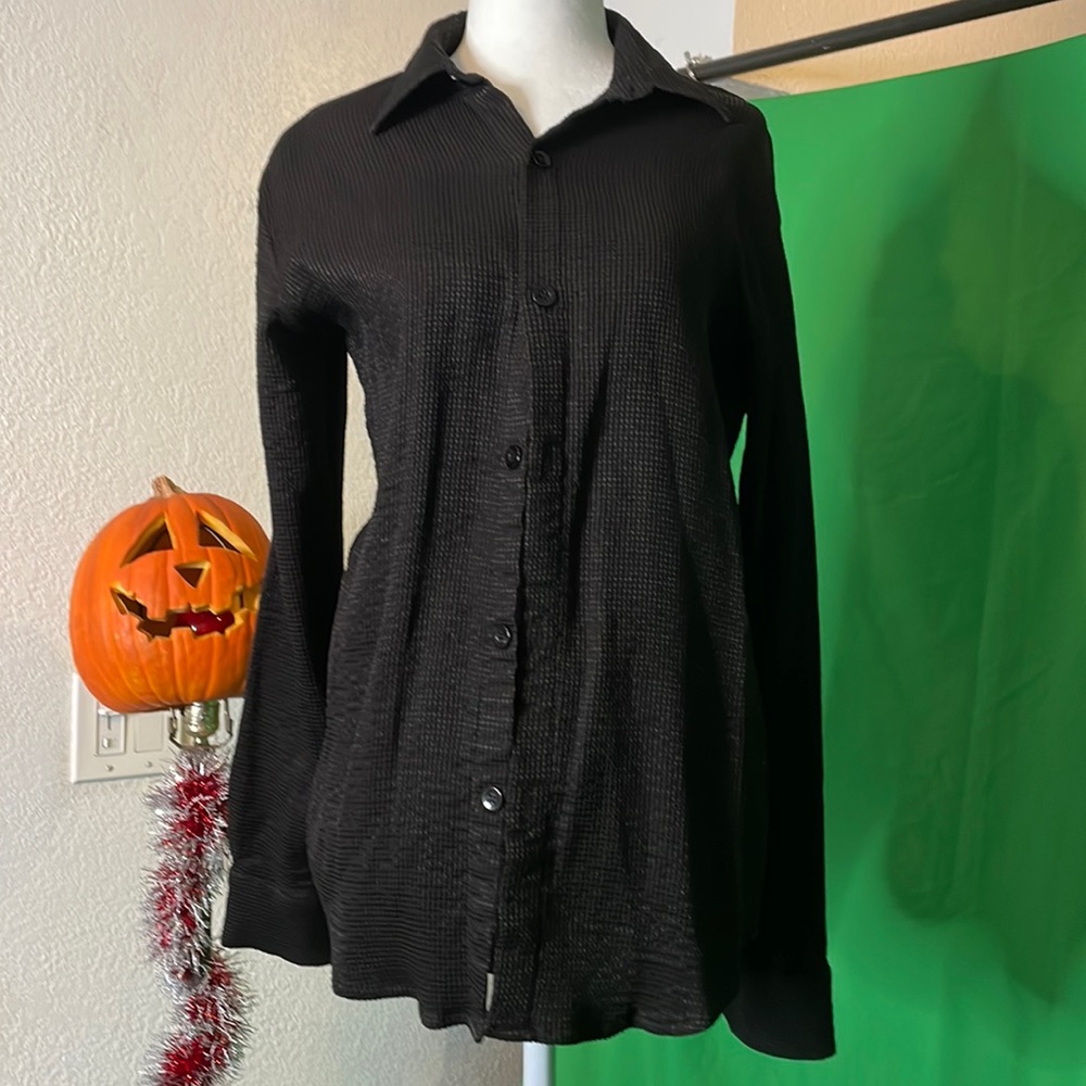 Black long sleeve vintage 90s “sinister” “mens” medium shirt